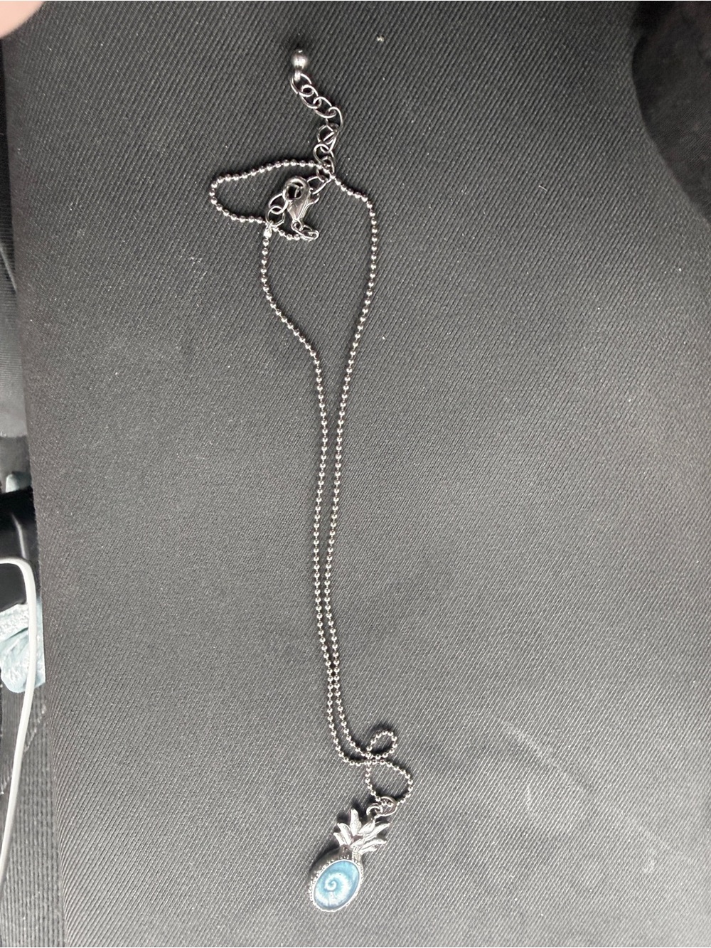 Source Unknown Blue Swirl Pendant Necklace with Silver-Tone Chain